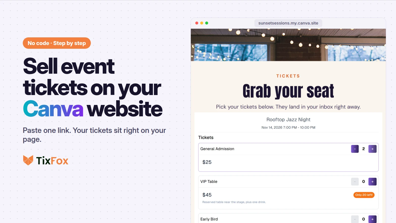 How to Sell Event Tickets on Your Canva Website (2026)